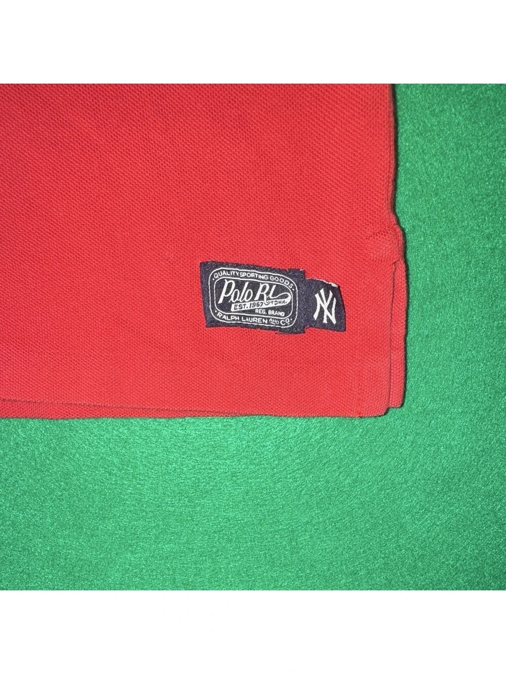 Polo Ralph Lauren x MLB New York Yankees Polo Shirt Red Classic Fit Men's Size L